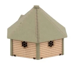Faller Gmbh 180310 Hexagonal Garden Sauna -- Laser-Cut Wood Kit - 2-3/16 X 1-15/16 X 1-1/2" 5.6 X 4.9 X 3.9cm, HO Scale -Faller 180310 fg 02