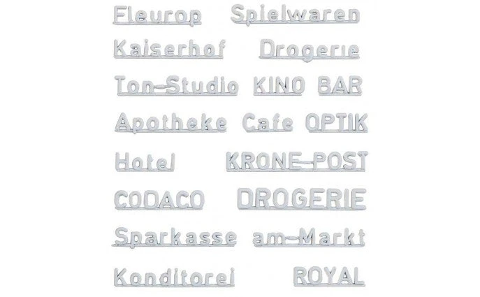 Faller Gmbh 180964 1970s Shop Lettering -- German Language, All Scales 1 Faller Gmbh 180964 1970s Shop Lettering -- German Language, All Scales