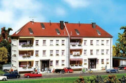 Faller 130442 HO Block Of Flats W/Balconies Plastic Kit