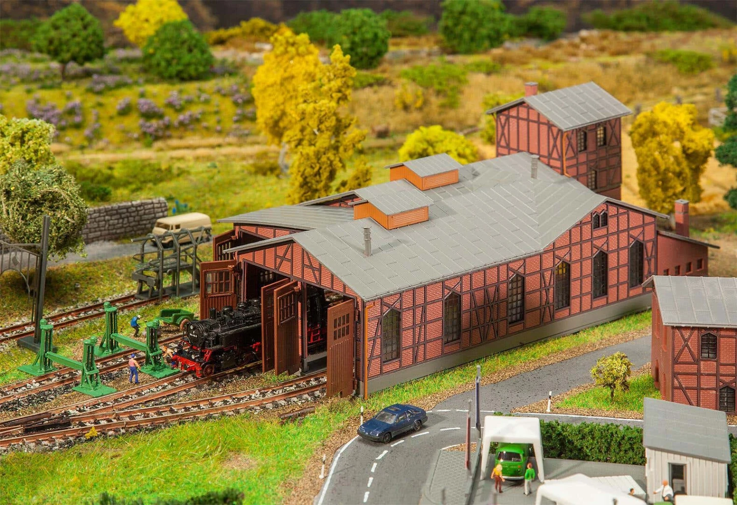 Faller 222113 N Depot Set Locomotive Shed 2 Faller 222113 N Depot Set Locomotive Shed - Image 2