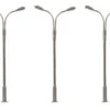 Faller 272121 N LED Street Lights, Lampposts, Cold White, 3 Pieces