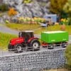 Faller 161588 HO Motorized MF Tractor With Wood Chips Trailer (Car System)