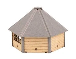 Faller Gmbh 180311 Barbecue Hut -- Laser-Cut Wood Kit - 1-15/16 X 1-7/8 X 1-1/2" 4.9 X 4.7 X 3.8cm, HO Scale -Faller 39585953398005 dv4