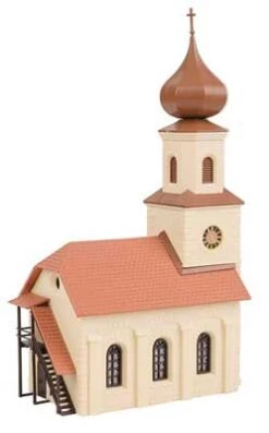 Faller Gmbh 190082 Idyll Village Set -- Kit - Includes Church, House And Cafe W/Fountain, HO Scale -Faller 39585953416129 dv4