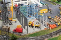 Faller Gmbh 130892 Goldbeck Modular Modern Industrial Building Under Construction -- Kit - 9-15/16 X 6 X 4-7/8" 25.3 X 15.3 X 12.4cm, HO Scale