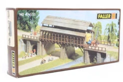 Faller B-535 HO Scale Covered Wooden Bridge Kit