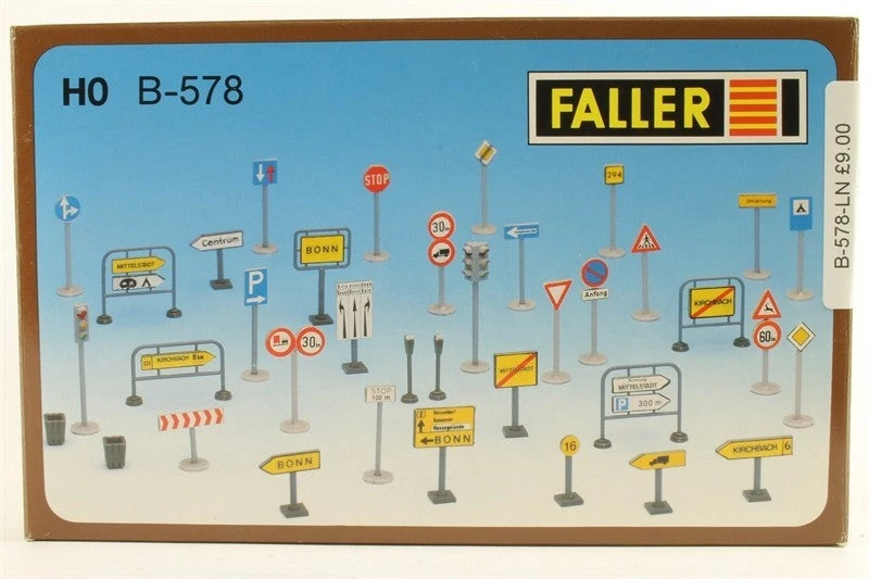 Faller B-578 HO Scale Street Sign Set