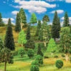 Faller Gmbh 181536 Mixed Forest Trees -- 1-3/8 To 5-7/8"3.5 To 15cm Tall Pkg(50), All Scales