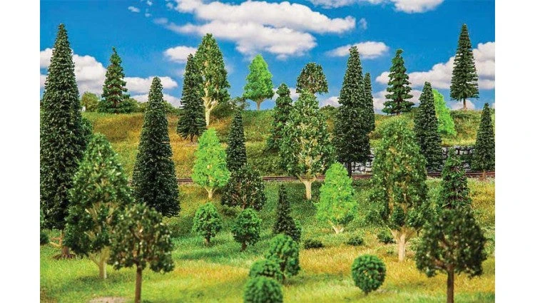 Faller Gmbh 181536 Mixed Forest Trees -- 1-3/8 To 5-7/8"3.5 To 15cm Tall Pkg(50), All Scales 1 Faller Gmbh 181536 Mixed Forest Trees -- 1-3/8 To 5-7/8"3.5 To 15cm Tall Pkg(50), All Scales