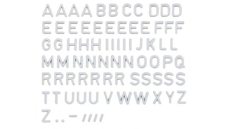 Faller Gmbh 180965 Plastic Alphabet Lettering, All Scales 1 Faller Gmbh 180965 Plastic Alphabet Lettering, All Scales